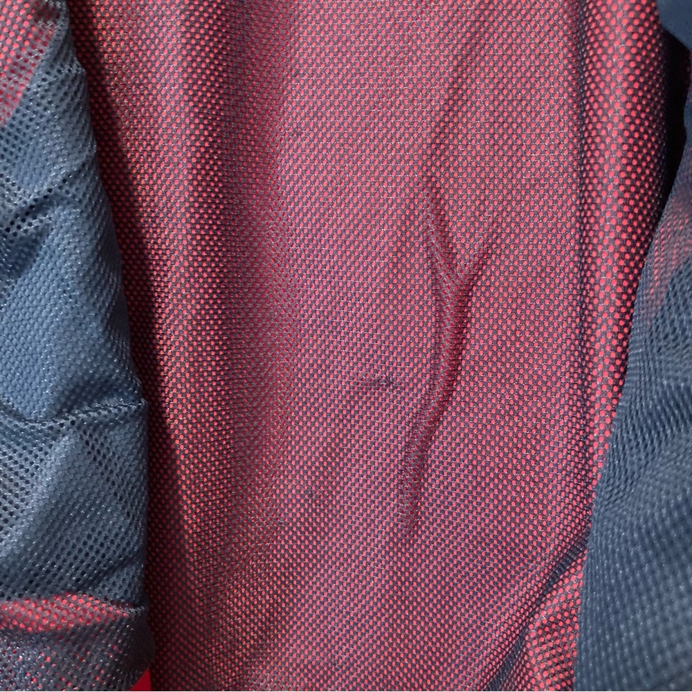 Nautica Red Windbreaker with Navy Details Mens Medium - Picture 11 of 15